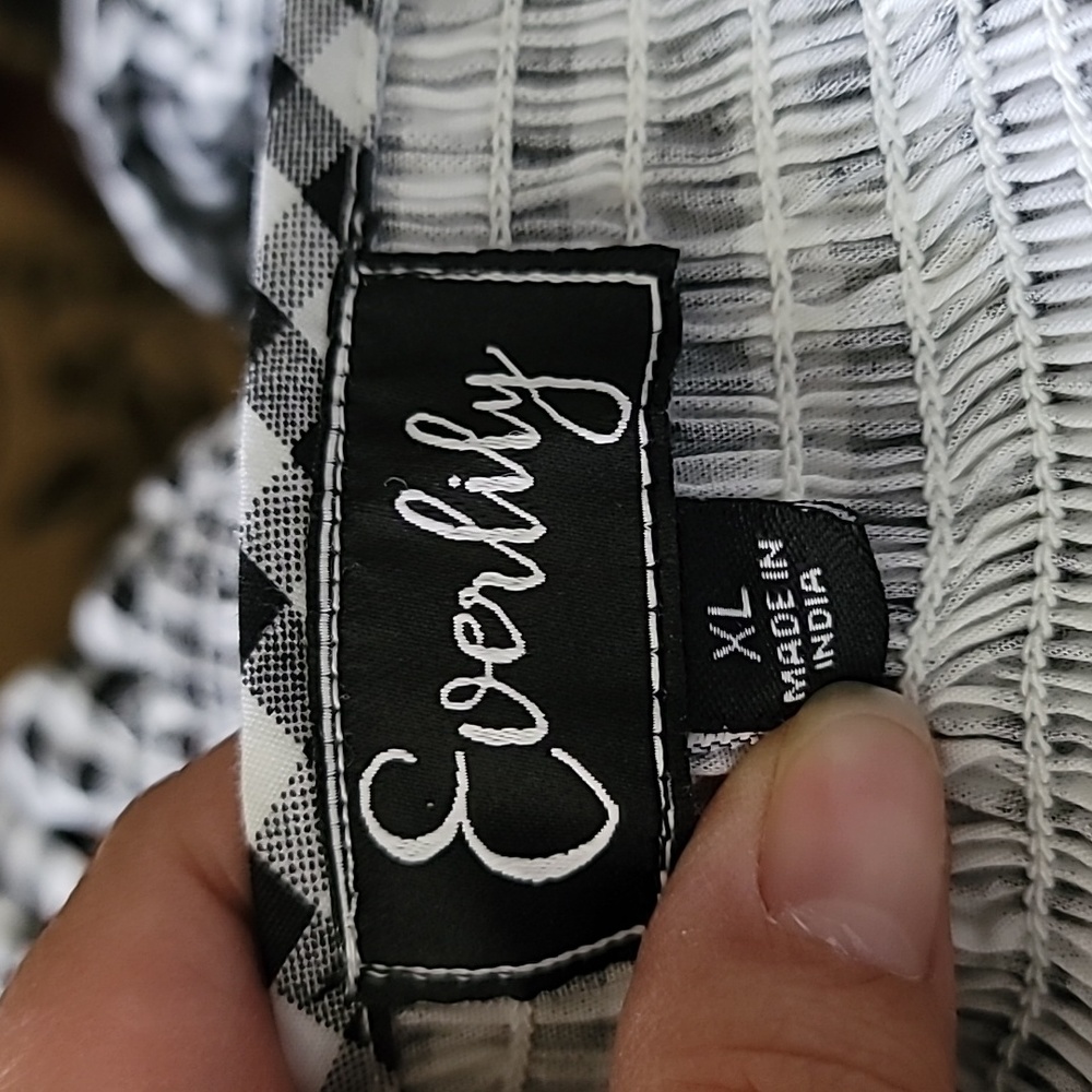 NWT Everlily Black/White Gingham Babydoll Dress - XL - Picture 5 of 7